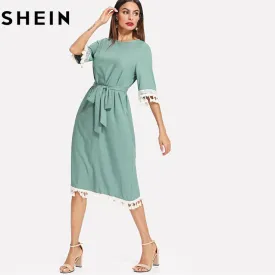 Detail Belted Dress