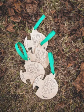 Ribbon Height Ornament With Personalization